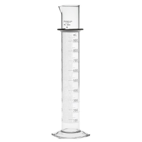 Cylinder, Class A, 500mL, Graduated, Double Scale, each