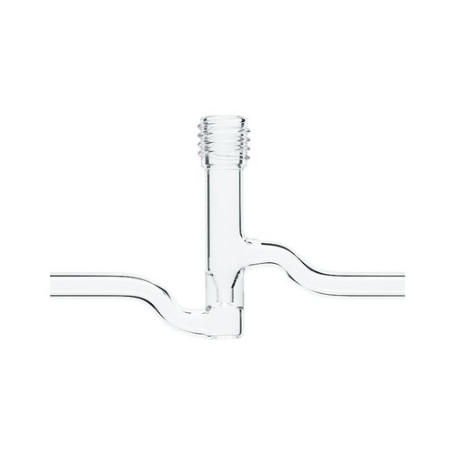 Valve, Chem-Vac, Glass Portion Only, 180°, 0-4mm Bore, 13mm OD Barrel, 9mm x 1.5W Sidearm, each