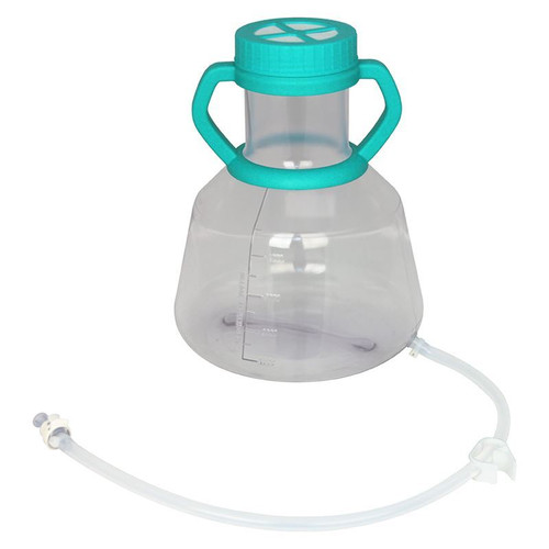 5L Media Transfer Vessel, Vent Cap, w/Barb and Tubing, w/Quick Disconnect, Sterile, each
