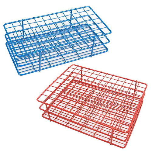 Coated Wire Tube Rack, 16mm, Blue, 72-Place, 6x12 Format, each
