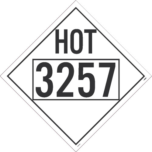 Hot 3257 Misc Dot Placard Sign Adhesive Backed Vinyl, 10.75" X 10.75"
