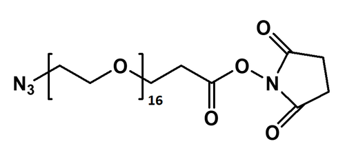 High Purity PEG Reagent, N3-PEG16-CH2CH2COONHS Ester, 97% Min Purity, 250 mg
