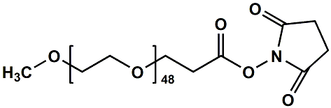 High Purity PEG Reagent, mPEG48-CH2CH2COONHS Ester, 97% Min Purity, 1 gram