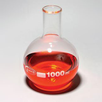 Flat Bottom, Boiling Flasks, Borosilicate Glass, 500mL, case/24