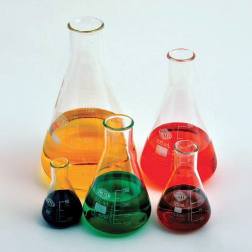 Erlenmeyer Flask, Narrow Mouth, Borosilicate Glass, 100mL, case/48