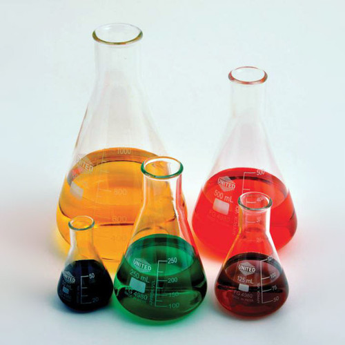 Erlenmeyer Flasks, Narrow Mouth, Borosilicate Glass, 500mL, case/36