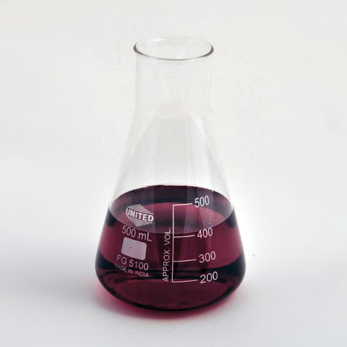 Erlenmeyer Flask, Wide Mouth, Borosilicate Glass, 125mL, case/48