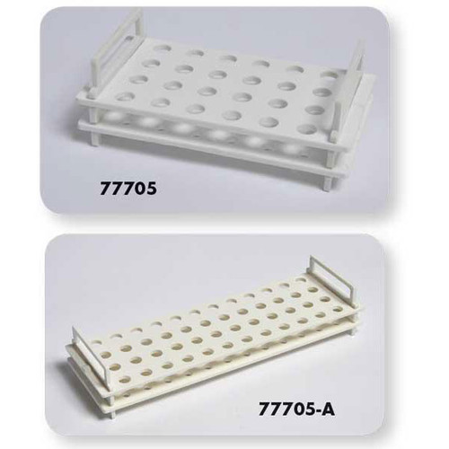 Rack for Microcentrifuge Tubes, 48 Places, Autoclavable Polycarbonate, pack/4