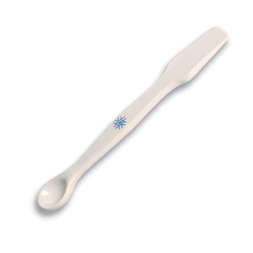 Porcelain Spatula with 0.3mL Spoon, 125mm, Each
