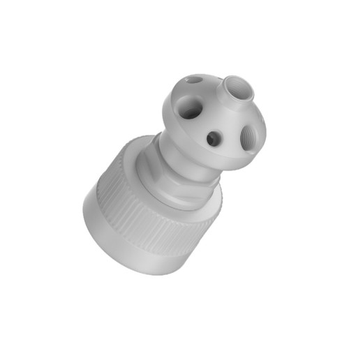 CP Lab Safety Port Cap Manifold, 38-430 Nalgene, 7-Port, size M (4 x 1/8" NPT, 3 x 1/4-28), Polypropylene 