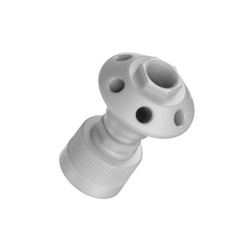 Port Cap Manifold, 38-430 Nalgene, 7-Port, size M (4 x 1/8" NPT, 3 x 1/4-28), PTFE