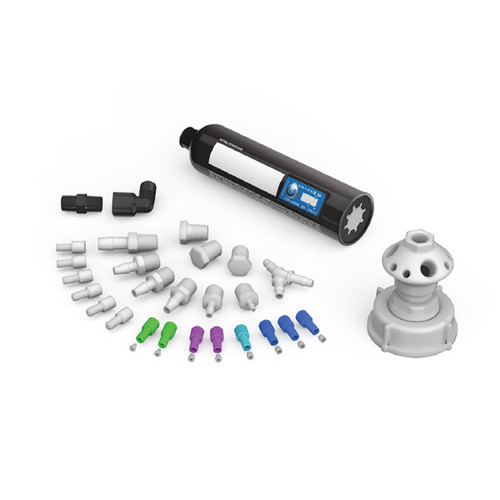 CP Lab Safety HPLC Waste Kit - Basic, 51mm, 10-port, size L (4 x 1/4" NPT, 6 x 1/4-28) 