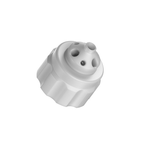 CP Lab Safety Port Cap Manifold, 53B, 7-Port, size M (4 x 1/8" NPT, 3 x 1/4-28), Polypropylene 