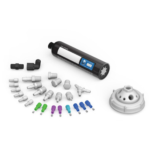 CP Lab Safety HPLC Waste Kit - Basic, 70mm 6TPI, 10-port, size L (4 x 1/4" NPT, 6 x 1/4-28) 