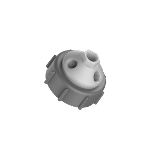 CP Lab Safety Port Cap Manifold, DIN 60, 4-Port, size L (4 x 1/4" NPT) 