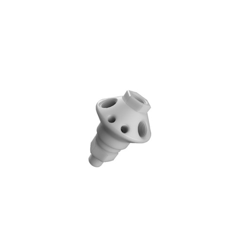 CP Lab Safety Stacking Port Cap Manifold for Type D port (1/4" NPT), 10-port size L (4 x 1/4" NPT, 6 x 1/4-28), Polypropylene 