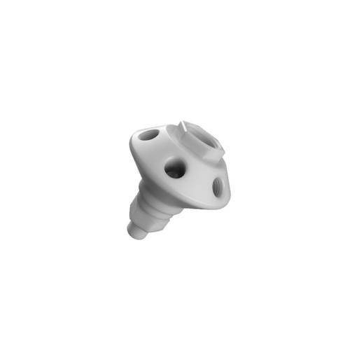 CP Lab Safety Stacking Port Cap Manifold for Type D port (1/4" NPT), 7-port size XL (6 x 1/4" NPT, 1 x 1/2" NPT), Polypropylene 