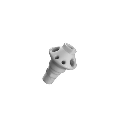 CP Lab Safety Stacking Manifold for Type E Port Capsport (1/2" NPT), 10-port size L (4 x 1/4" NPT, 6 x 1/4-28), Polypropylene 