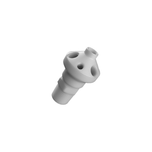 CP Lab Safety Stacking Manifold for Type E Port Capsport (1/2" NPT), 7-port size M (4 x 1/8" NPT, 3 x 1/4-28), Polypropylene 