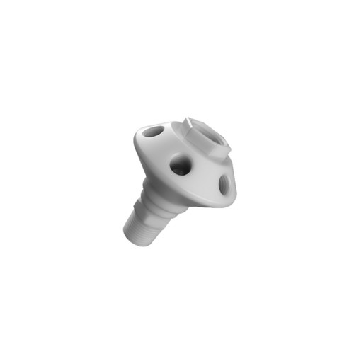 CP Lab Safety Stacking Manifold for Type E Port Capsport (1/2" NPT), 7-port size XL (6 x 1/4" NPT, 1 x 1/2" NPT), Polypropylene 