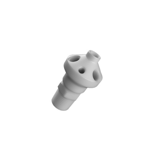 CP Lab Safety Stacking Manifold for Type E Port Capsport (1/2" NPT), 7-port size M (4 x 1/8" NPT, 3 x 1/4-28), PTFE 