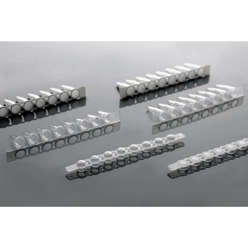 0.2mL PCR 8-strip Tubes, Clear, Sterile, 125 per pack, 1250 per case