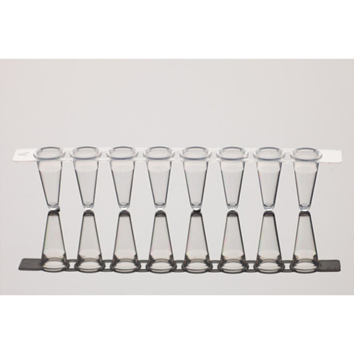 0.2mL PCR 8-strip Tubes, White, Sterile, 125 per pack, 1250 per case