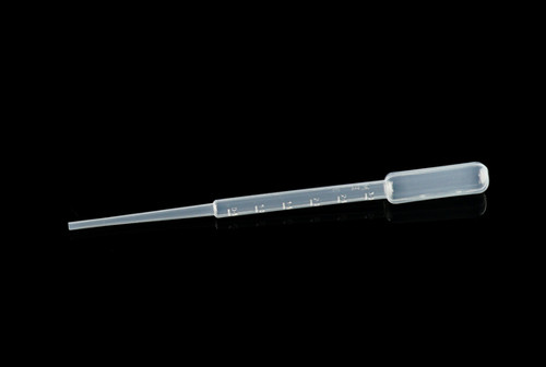 3ml Pasteur Pipette, Extra-long, Individually Wrapped, sterile, 200 per pack, 2000 per case
