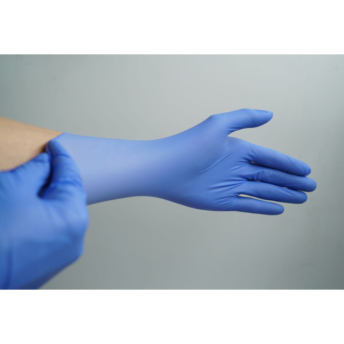Nest Nitrile Examination Gloves, Blue, 3 mil, powder free, extra small, 100 per pack, 1000 per case