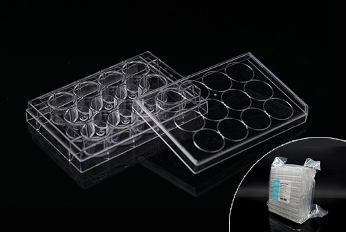 12 Well Cell Culture Plate, flat, TC, sterile, Bulk, 10 per pack, 50 per case