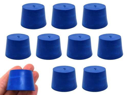 Eisco Labs Neoprene Stoppers, Solid, ASTM, Size #7, 30mm Bottom, 37mm Top, 25mm L, pack/10 