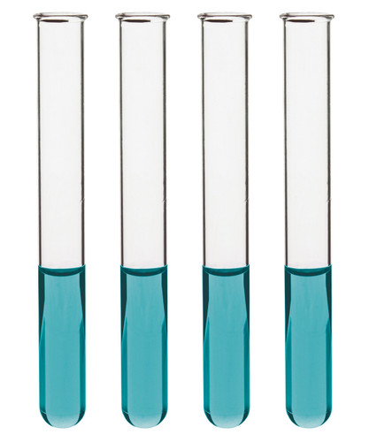 Eisco Labs Test Tubes, 3ml, Borosilicate 3.3 Glass, 1mm Thick Walls, Beaded Rim, 3" Tall, 0.4" D, pack/48 