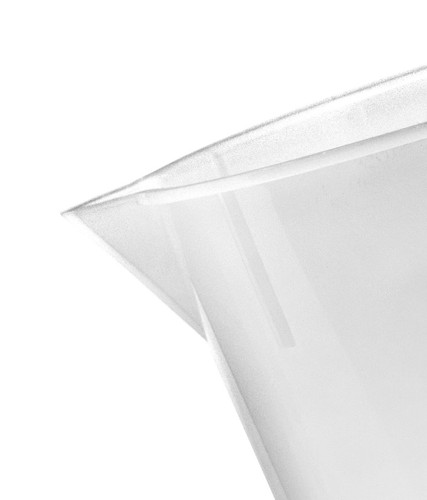 Eisco Labs Premium 2000mL Beaker, PP Plastic, Blue Screen Printed, 100mL Graduations, 