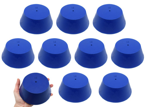 Eisco Labs Neoprene Stoppers, 1 Hole, ASTM, Size #16, 90mm Bottom, 127mm Top, 50mm L, pack/10 