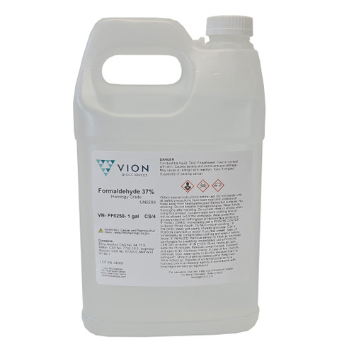 Formaldehyde 37% Solution, Histology Grade, 1 gallon, case/4