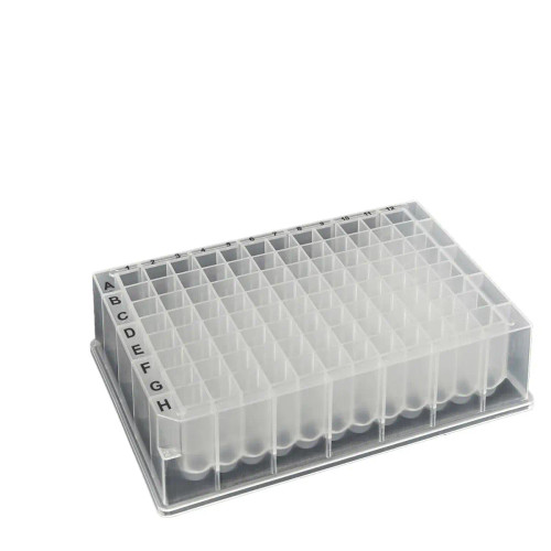 Optiwell Deep Well Plate, 96 Square Well, 1.6ml, 31.6mm Height, U-Bottom, Black Alphanumeric Printing, PP, (packed 10 bags of 5), case/50 (MTC-D3096-31)