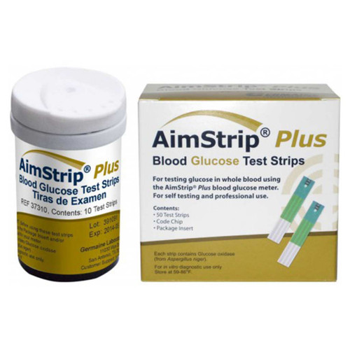 OTC AimStrip® Plus Blood Glucose Test Strips Blood Glucose Test Kit, 50 Strips