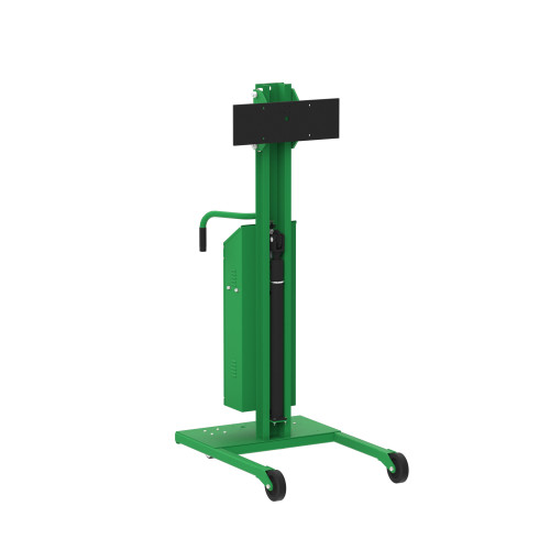 Steel Universal Lift & Stacker, Steel Base Unit, Semi-Powered, Powered Lift/Manual Drive, 90" H, Straddle, 800 lb. Capacity