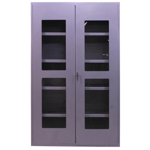 Steel Clear-View Cabinet, 48" W x 24" D x 78" H, Shelf Only, (4) Shelves, 14-Gauge Steel Clear-View Cabinet, 48" W x 24" D x 78" H, Shelf Only, (4) Shelves, 14-Gauge