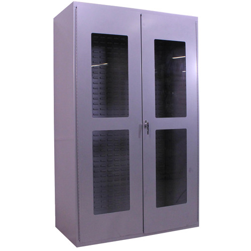 Steel Clear-View Cabinet, 48" W x 24" D x 78" H, Base, Fully Louvered, 14-Gauge Steel Clear-View Cabinet, 48" W x 24" D x 78" H, Base, Fully Louvered, 14-Gauge