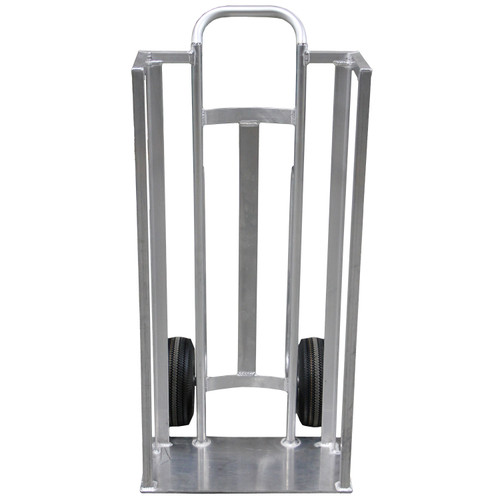 2-Wheel Commercial Hand Truck, Side Guards, Aluminum, (2) Pneumatic Wheels, 600 lb. Capacity