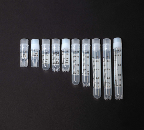 CF Cryogenic Vials, 4.5 mL, External Thread, Self-Standing, Sterile, 100 per Resealable Bag, case/100