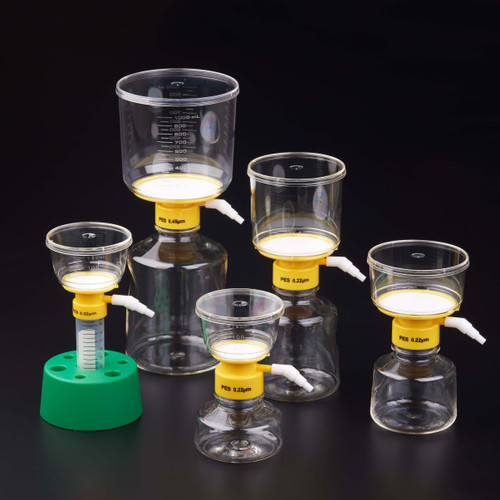 Filter System, 250 mL, PES Filter Material, 0.45um, 75mm, Sterile, Bagged, case/12