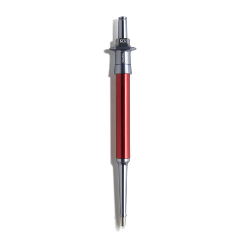 MLA D-Tipper Pipette w/ Tip Ejector, 200 uL, Aluminum, Serialized and Certified, Long Tip, Red, each