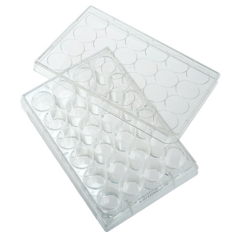 Non-Treated Plates with Lid, 24-Well, Individually Wrapped, Sterile, case/100