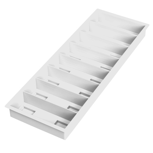 Slide Tray, 8 Place, White, case/6