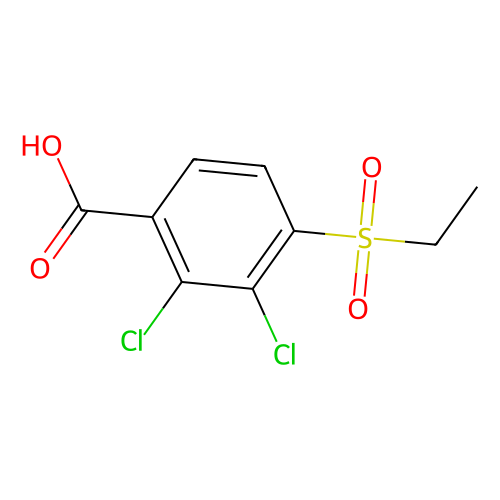 2, 3-Dichloro-4-(ethylsulfonyl)benzenecarboxylic acid, 1 gram