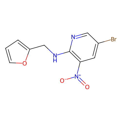5-Bromo-2-(furan-2-ylmethylamino)-3-nitropyridine, min 98%, 100 grams