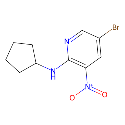 5-Bromo-2-cyclopentylamino-3-nitropyridine, min 98%, 100 grams