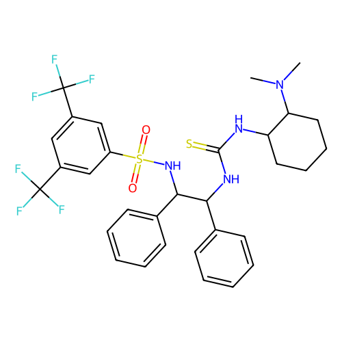 N-[(1R, 2R)-2-[[[[(1R, 2R)-2-(Dimethylamino)cyclohexyl]amino]thioxomethyl]amino]-1, 2-diphenylethyl]-3, 5-bis(trifluoromethyl)benzenesulfonamide, min 95%, min 99% (ee), 1 gram